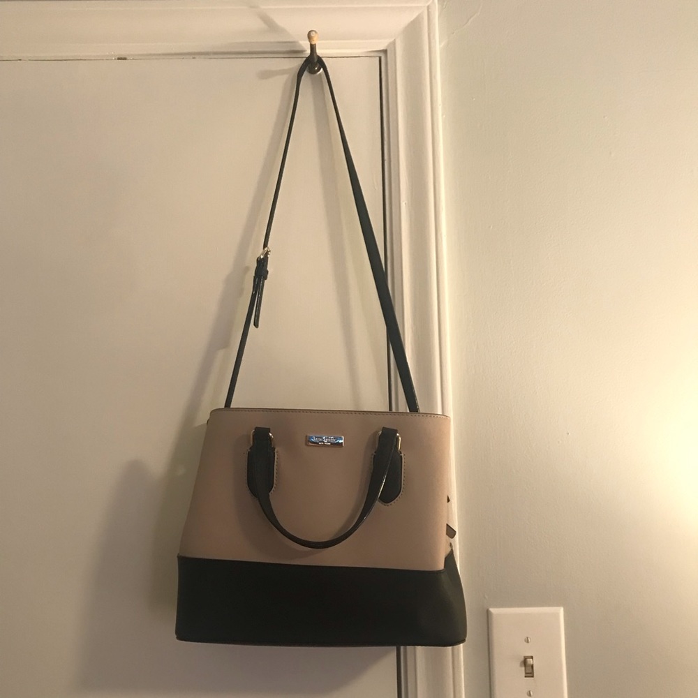 Tan and black Kate spade bag
